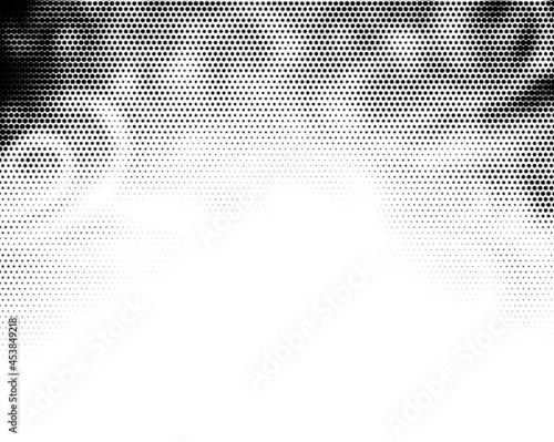 Abstract black halftone dotted background.