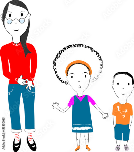 Famille métisse monoparentale
