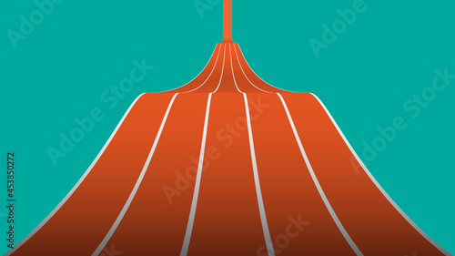 Abstract athletic track forward and upward. Business competition concept.	