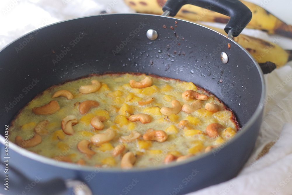 Kaipola or Plantain Pola is an authentic North kerala Malabar snack baked using cooking pan. Plantain and Egg are the main ingredients of this dish Kaipola or Plantain Pola is an authentic North kerala Malabar snack baked using cooking pan. Plantain and Egg are the main ingredients of this dish
