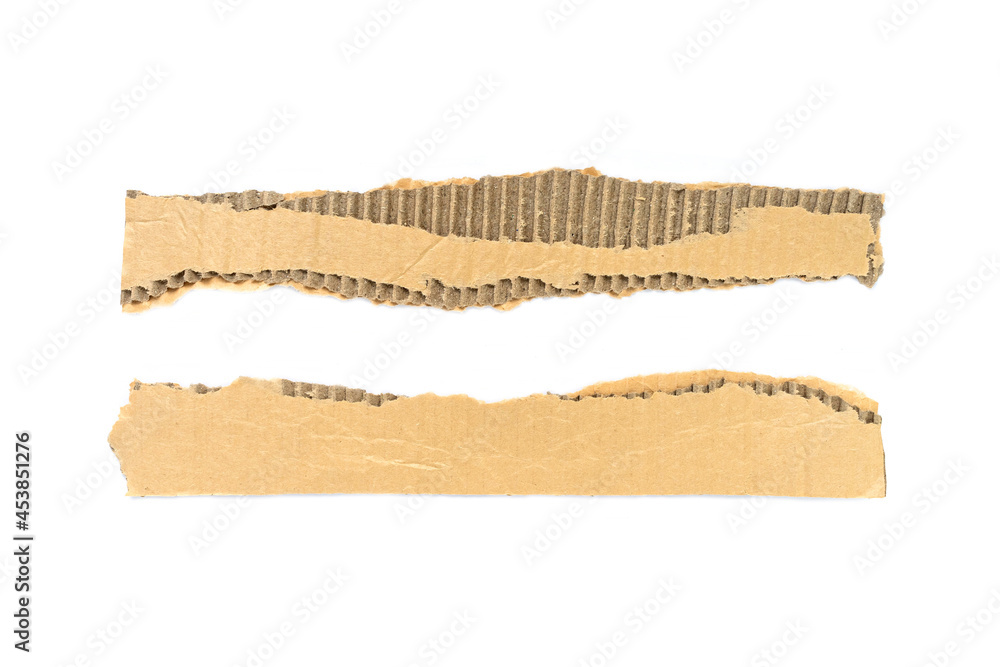 Recycled paper craft stick on a white background. Brown paper torn or ripped pieces of paper isolated on white background.
Recycled paper craft stick on a white background. Brown paper torn or ripped pieces of paper isolated on white background.
