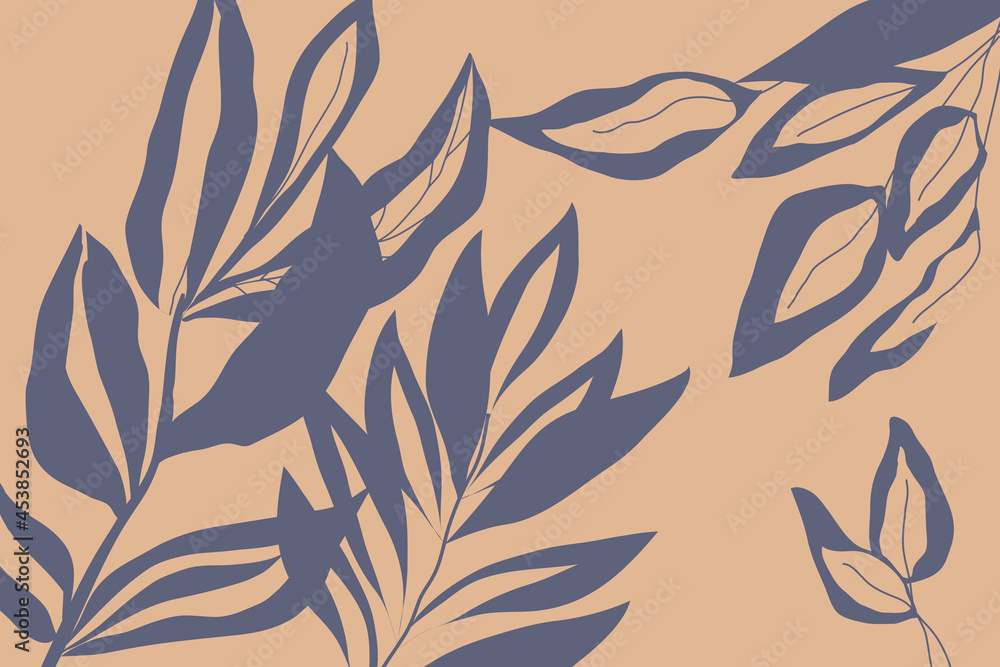 Organic plants on brown background Organic plants on brown background