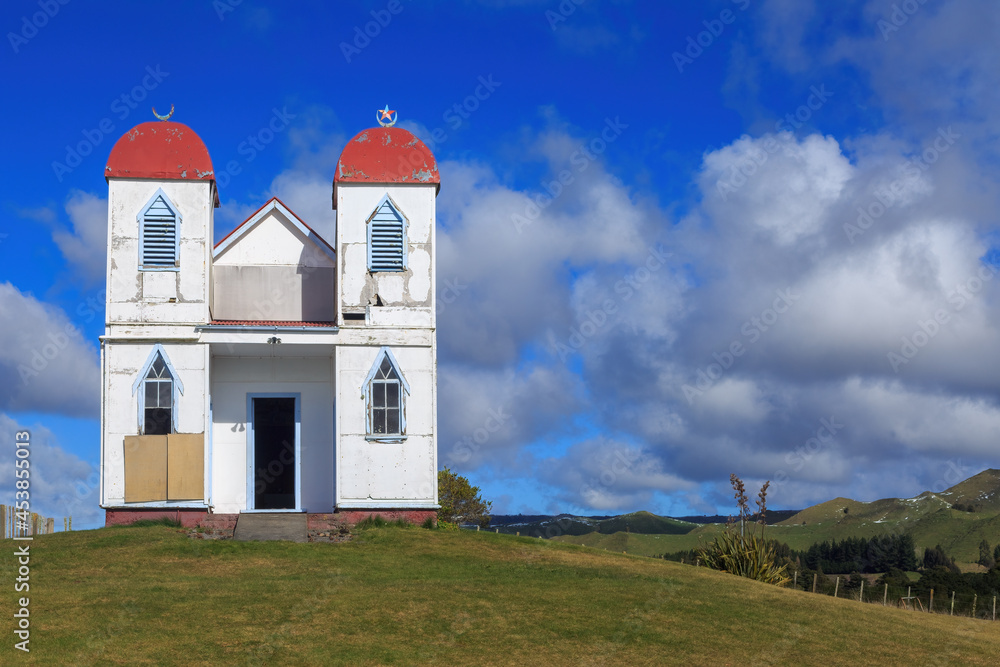The historic Ratana church in Raetihi, New Zealand. Ratana is a Maori denomination of Christianity 