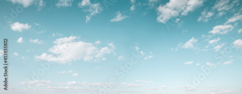 Fotografie, Obraz Beautiful blue sky with white clouds