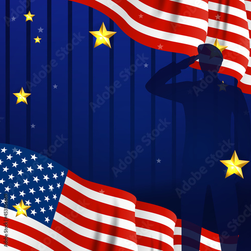 USA party holiday background template. Patriotic Illustration