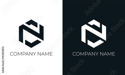 Initial letter n logo vector design template. Creative modern trendy n typography and black colors. photo