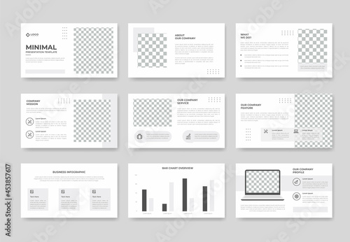 Minimal business project proposal presentation slide template design, annual report and company brochure, booklet, catalog design, PwoerPoint template or pitch deck template