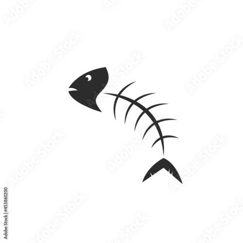 fish bone icon vector illustration design template