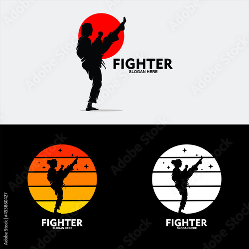 A girl with some karate moves