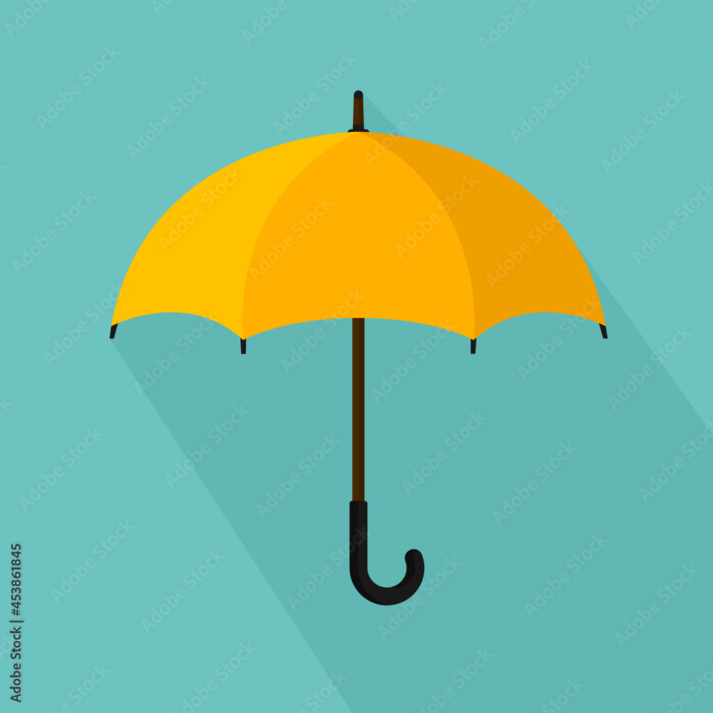 Umbrella icon. Silhouette on a flat background.