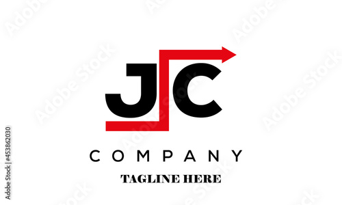 JC creative financial advice latter logo vector