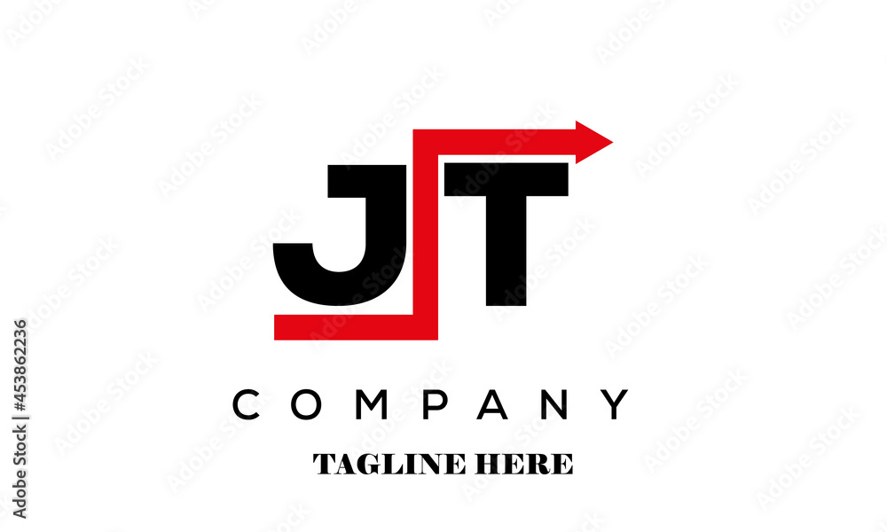 JT creative financial advice latter logo vector JT creative financial advice latter logo vector