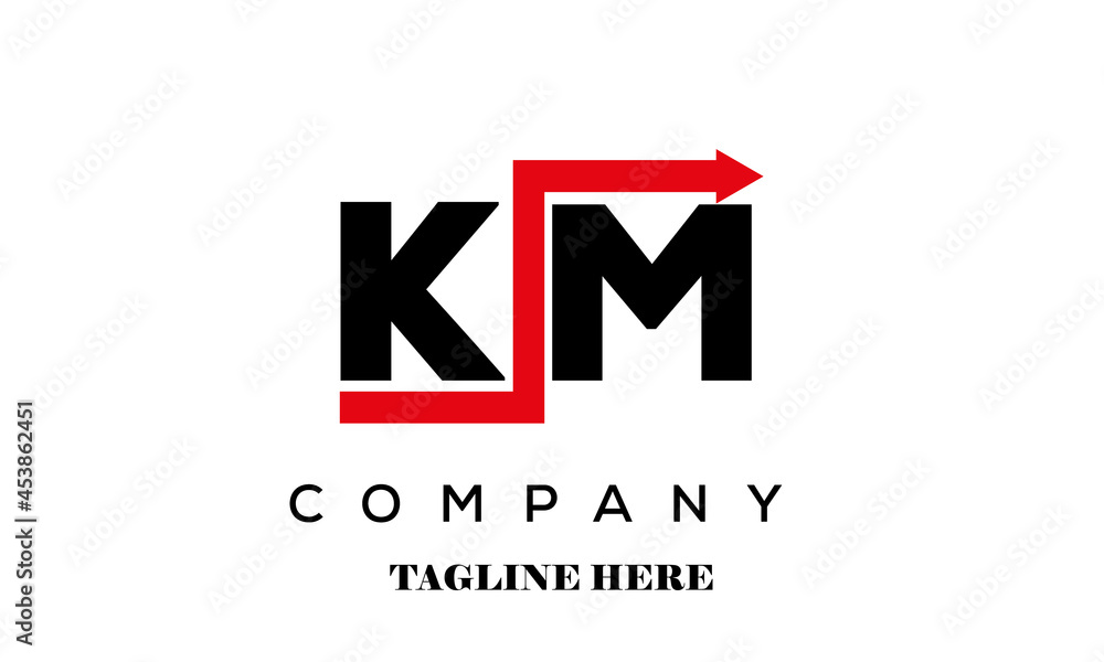 KM creative financial advice latter logo vector KM creative financial advice latter logo vector