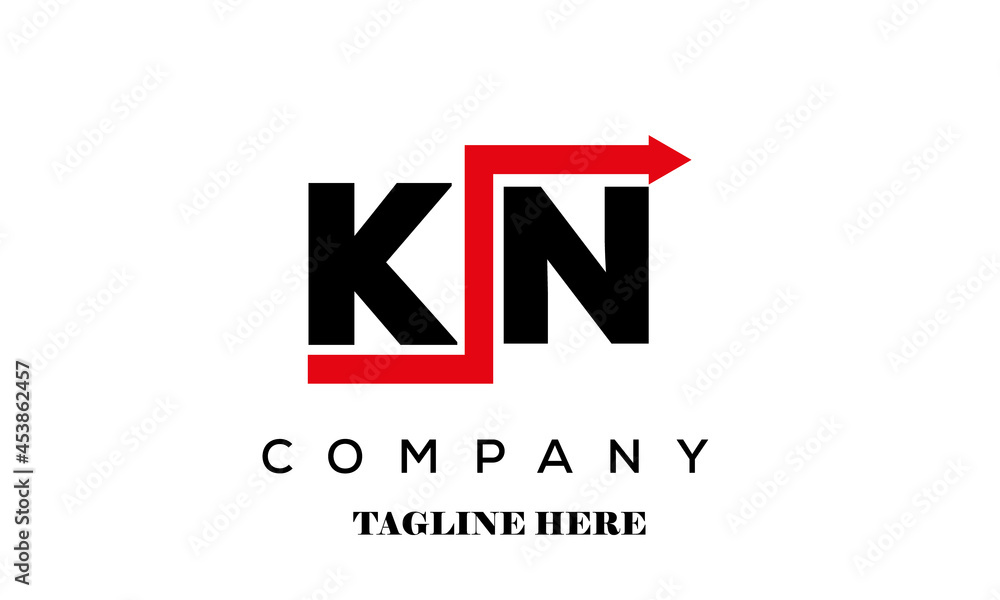 Obraz premium KN creative financial advice latter logo vector