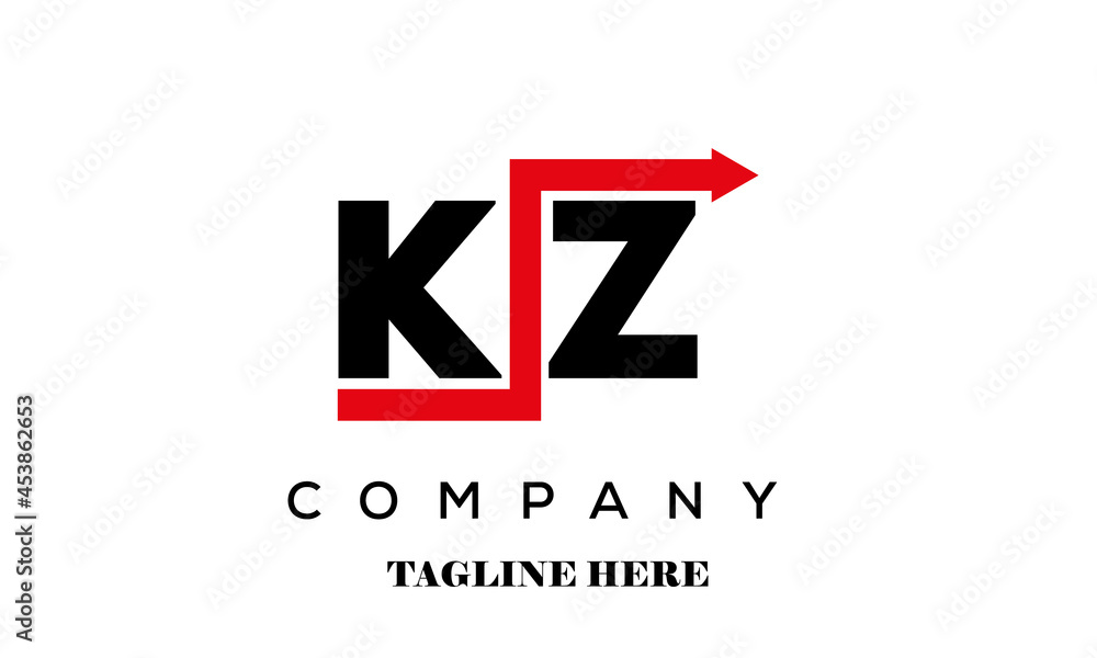 Obraz premium KZ creative financial advice latter logo vector