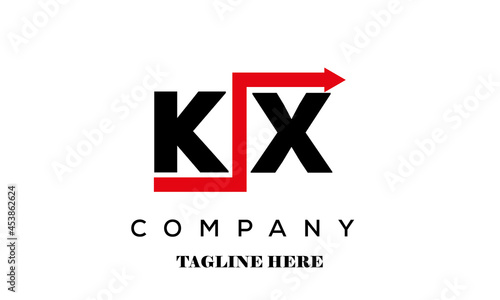 KX creative financial advice latter logo vector