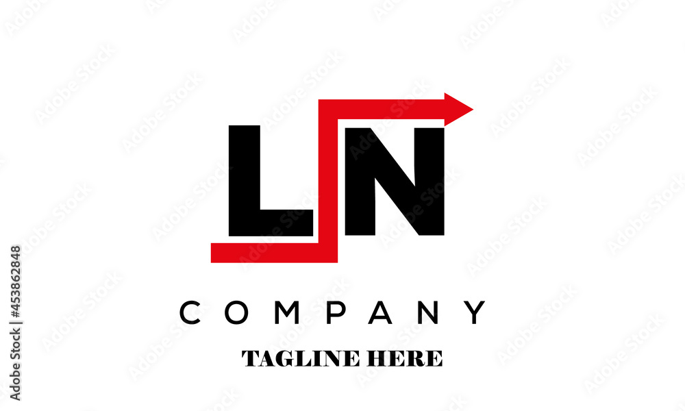 Obraz premium LN creative financial advice latter logo vector