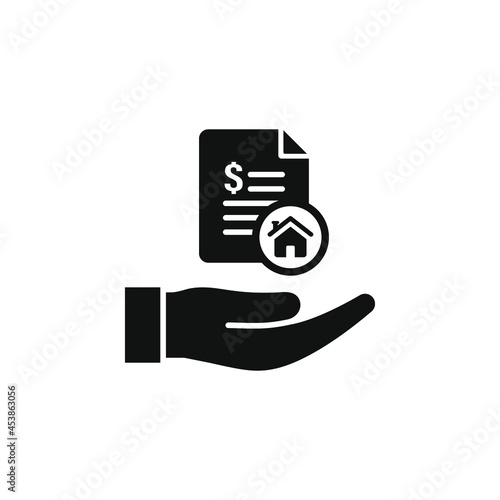 Property valuation icon flat style isolated on white background. Vector illustration
