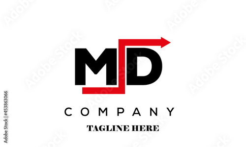 Free Download MD creative financial advice latter logo vector - GFXLoad