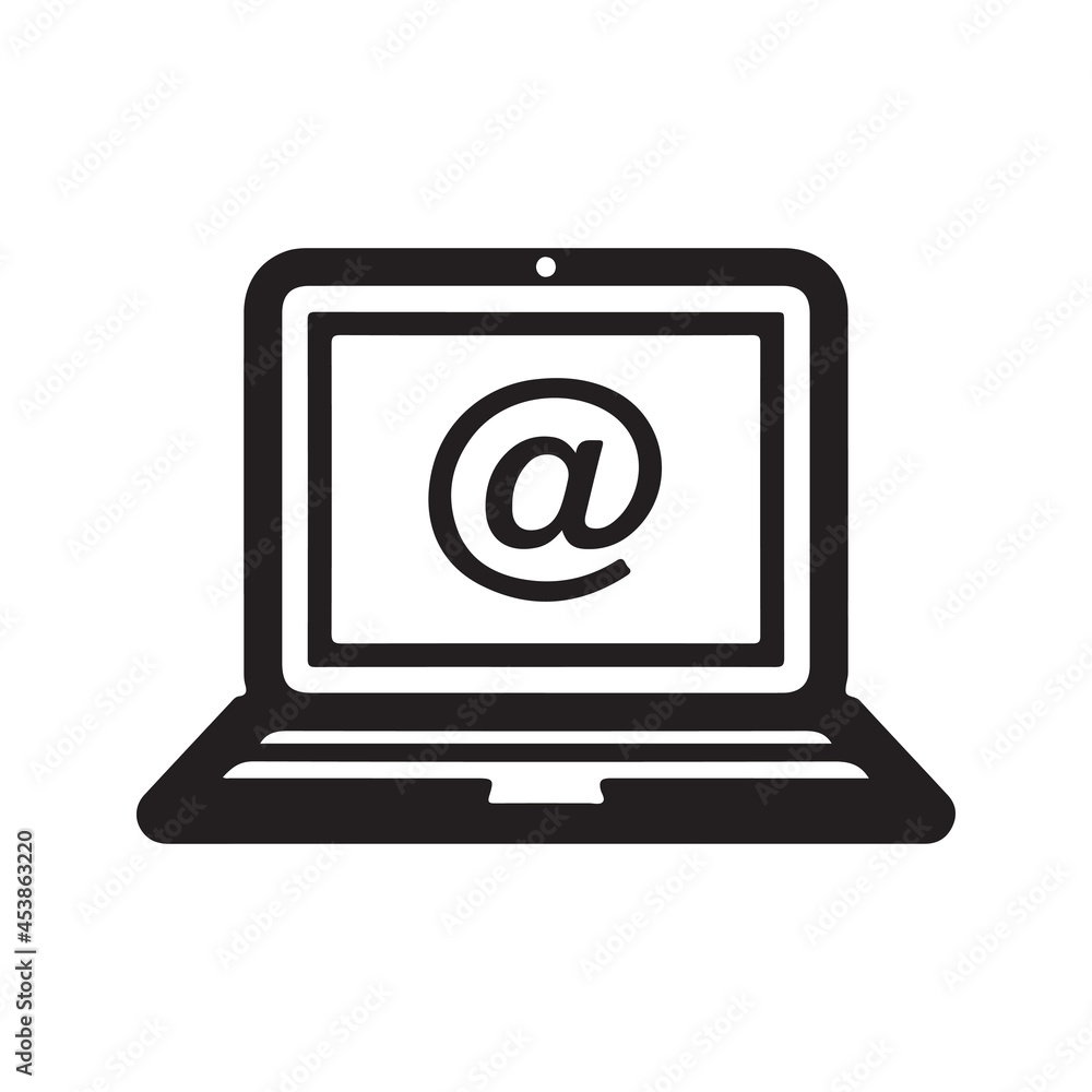 Online mail icon. Vector and glyph Online mail icon. Vector and glyph