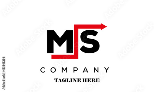 MS creative financial advice latter logo vector
