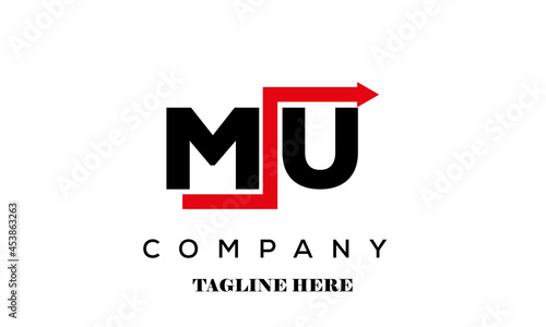 MU creative financial advice latter logo vector
