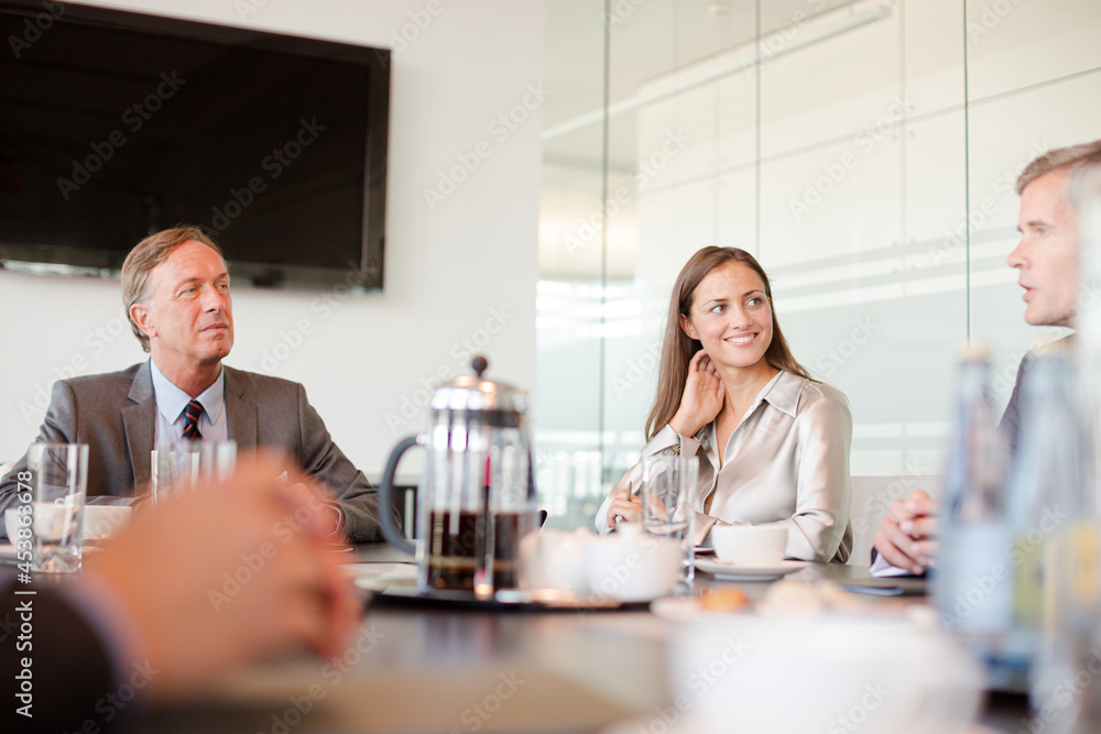 Business people talking in meeting Business people talking in meeting