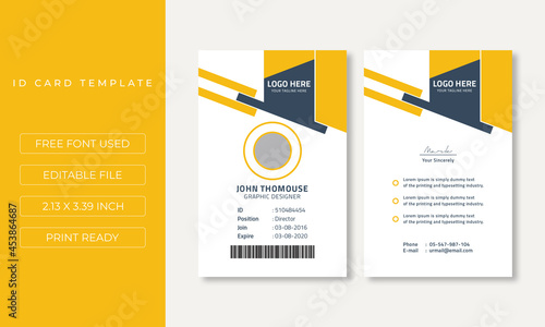 Corporate id card template