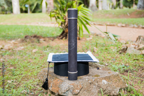 Wallpaper Mural graduation cap and straw in rio de janeiro, brazil. Torontodigital.ca