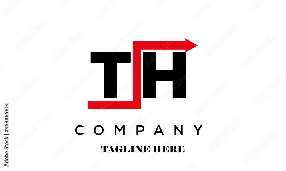 Fototapeta premium TH financial advice logo vector