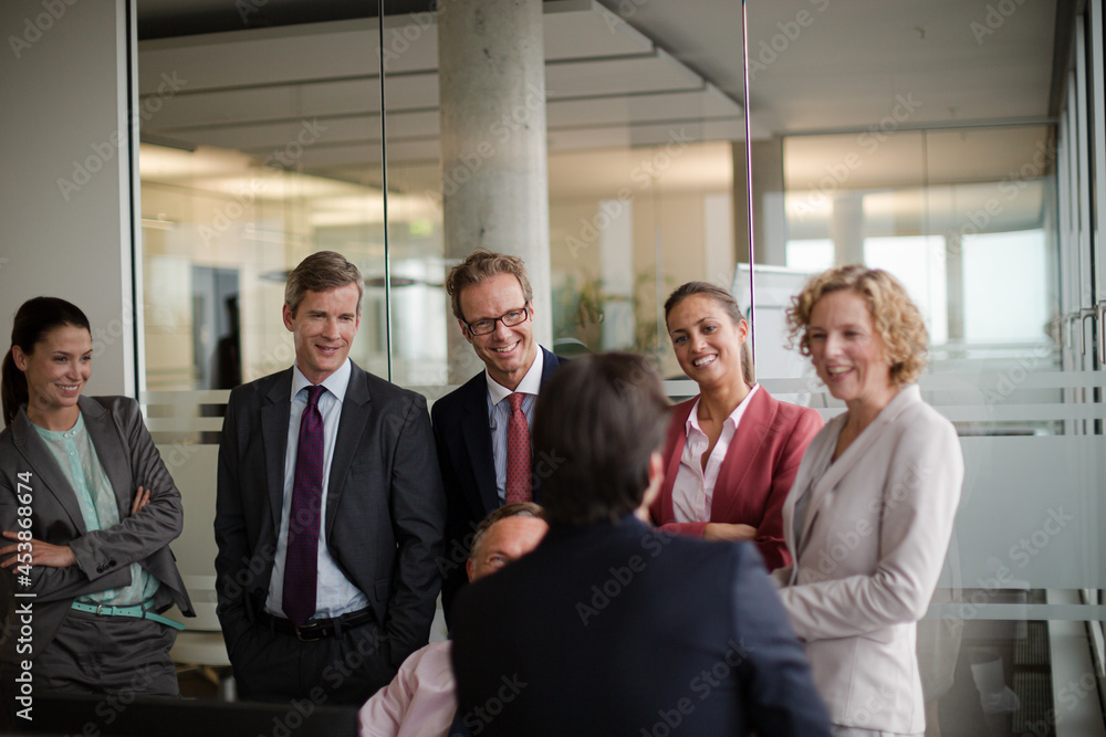 Business people talking in meeting