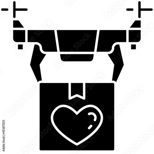 drone delivery solid icon