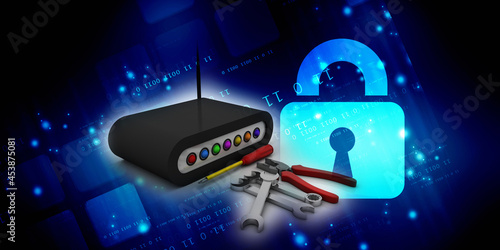 Wallpaper Mural 3d rendering Transmitter WiFi network Torontodigital.ca