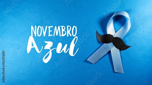 Translation: Blue November in Portuguese language. Prostate cancer awareness month.