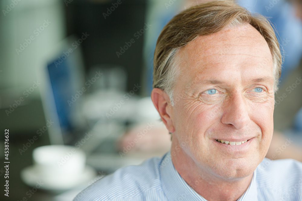 Close up of businessman's face Close up of businessman's face