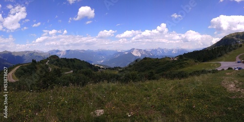 panorama of the mountains in summer