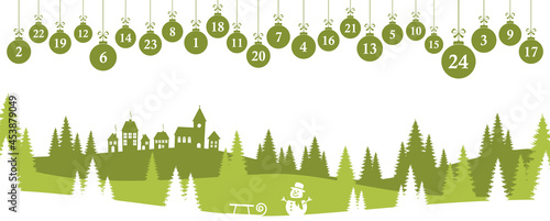 advent calendar 1 to 24 on christmas presents
