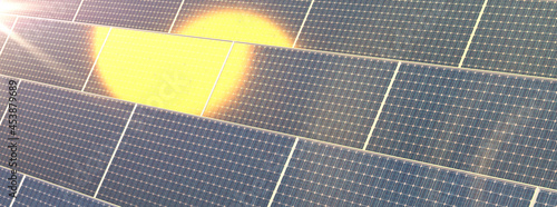 Closeup Of Solar Panels Wit...