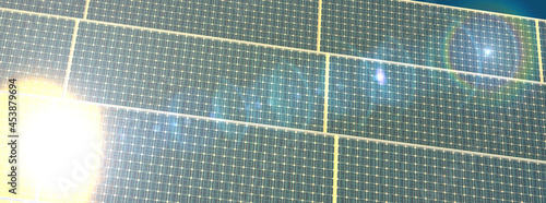 Closeup Of Solar Panels Wit...