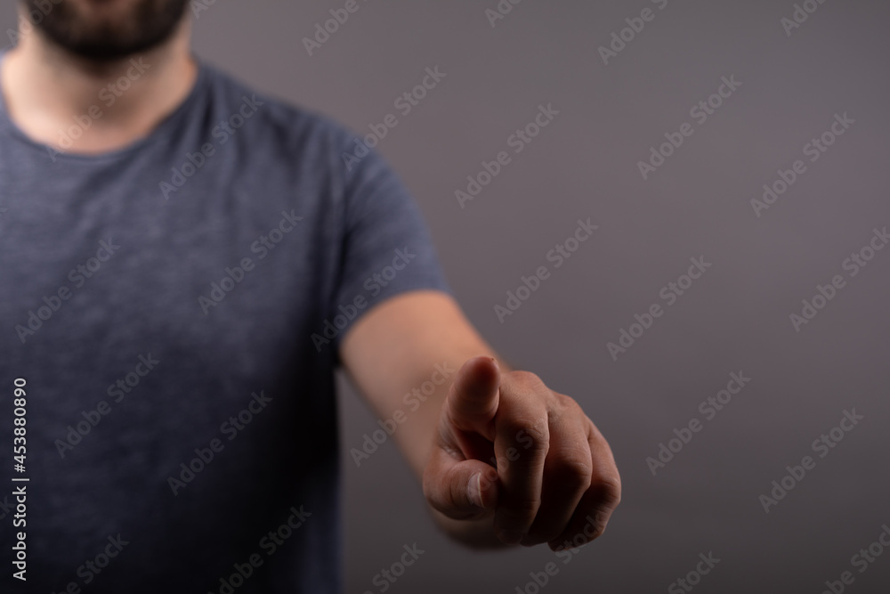 Businessman pointing his finger. Businessman pointing his finger.
