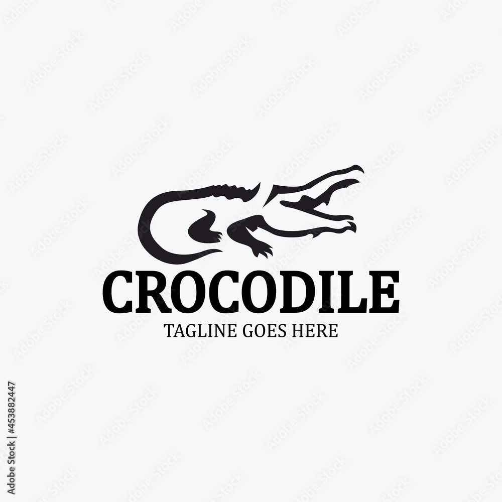 Crocodile logo design template. Vector illustration Crocodile logo design template. Vector illustration