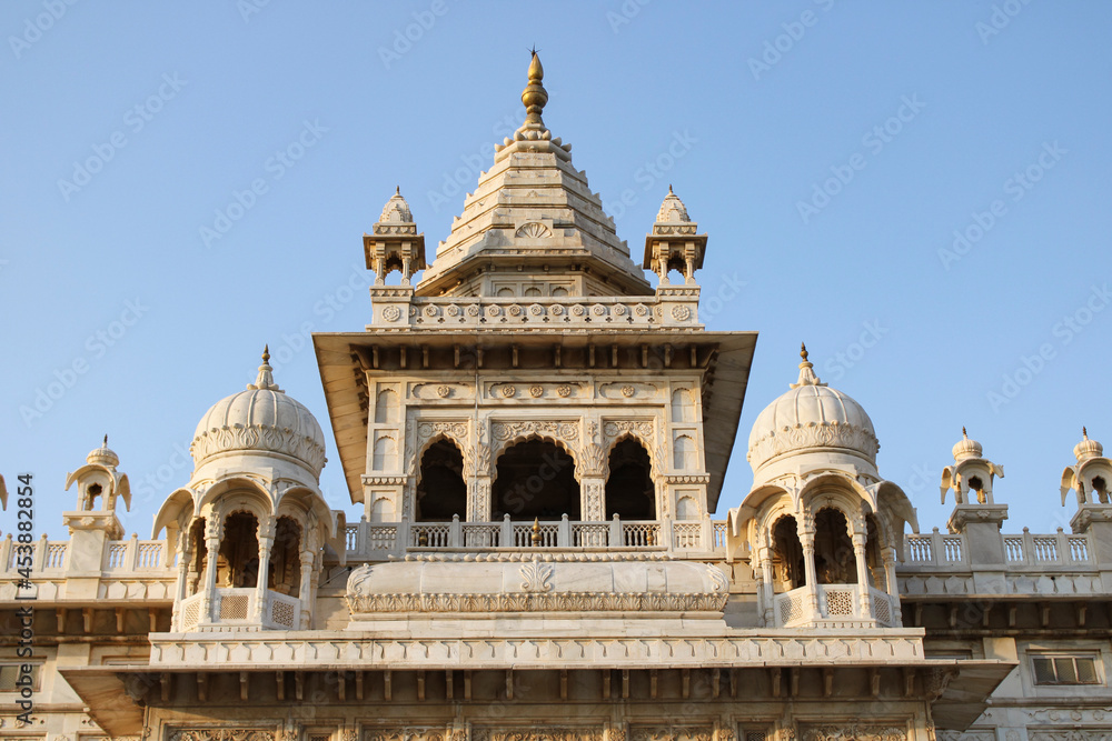 The Jaswant Thada Mausoleum, made from white marble