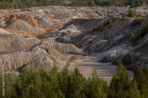 Fotografie The clay quarry resembles a cosmic landscape