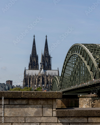 Historical skyline of medieval German city, Cologne