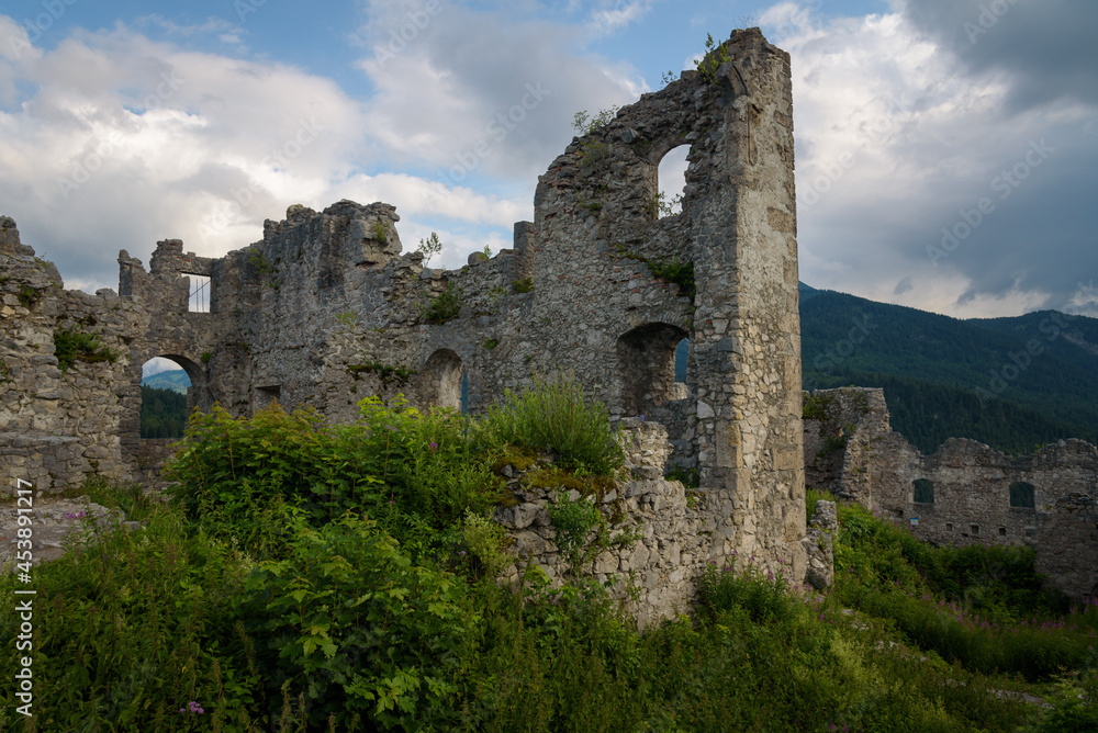 Ruins of the 13th century medieval castle of Ehrenberg, Reutte, Austria