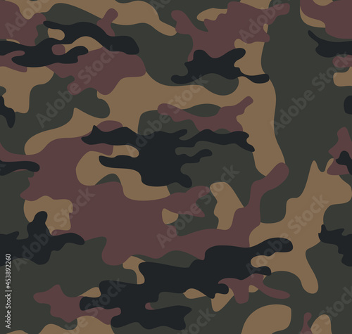 Vector illustration of an army camouflage pattern, fashion design, trendy texture for textiles.