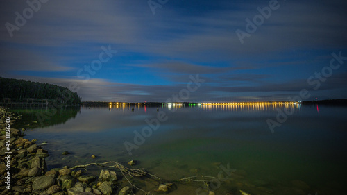 landscape of Lake Senezh at night photo