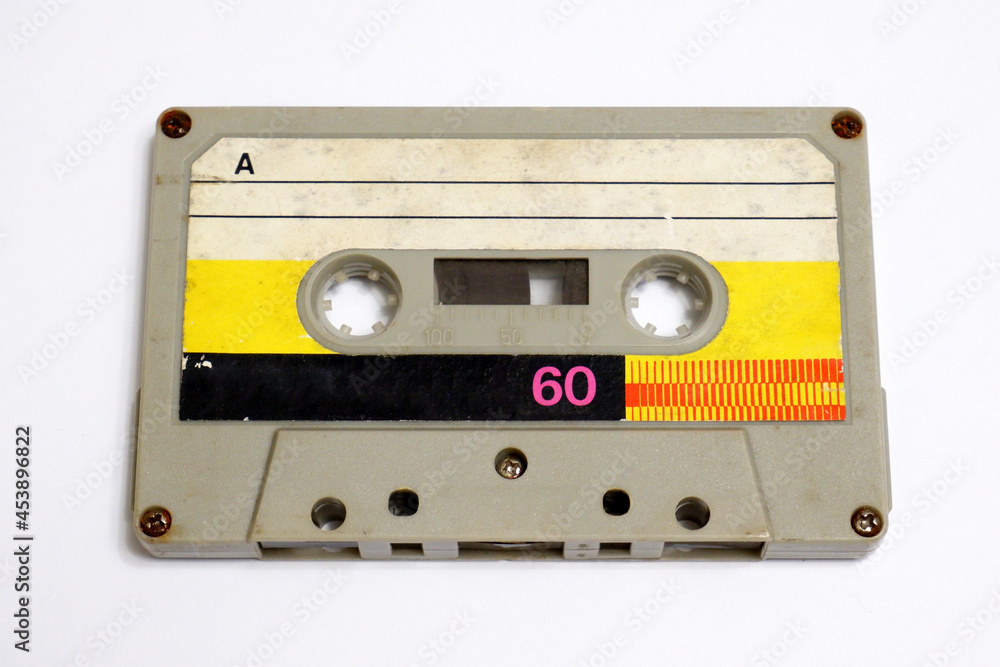Fototapeta premium audio cassette isolated on white