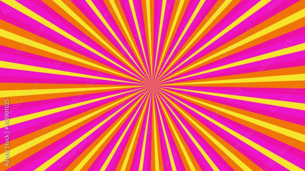 Abstract ray rotation animation background design retro. colorful starburst Abstract ray rotation animation background design retro. colorful starburst