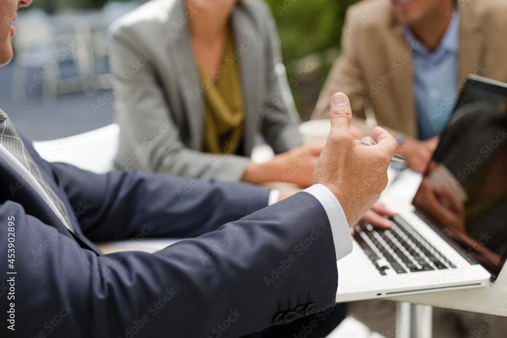 Business people talking in meeting Business people talking in meeting
